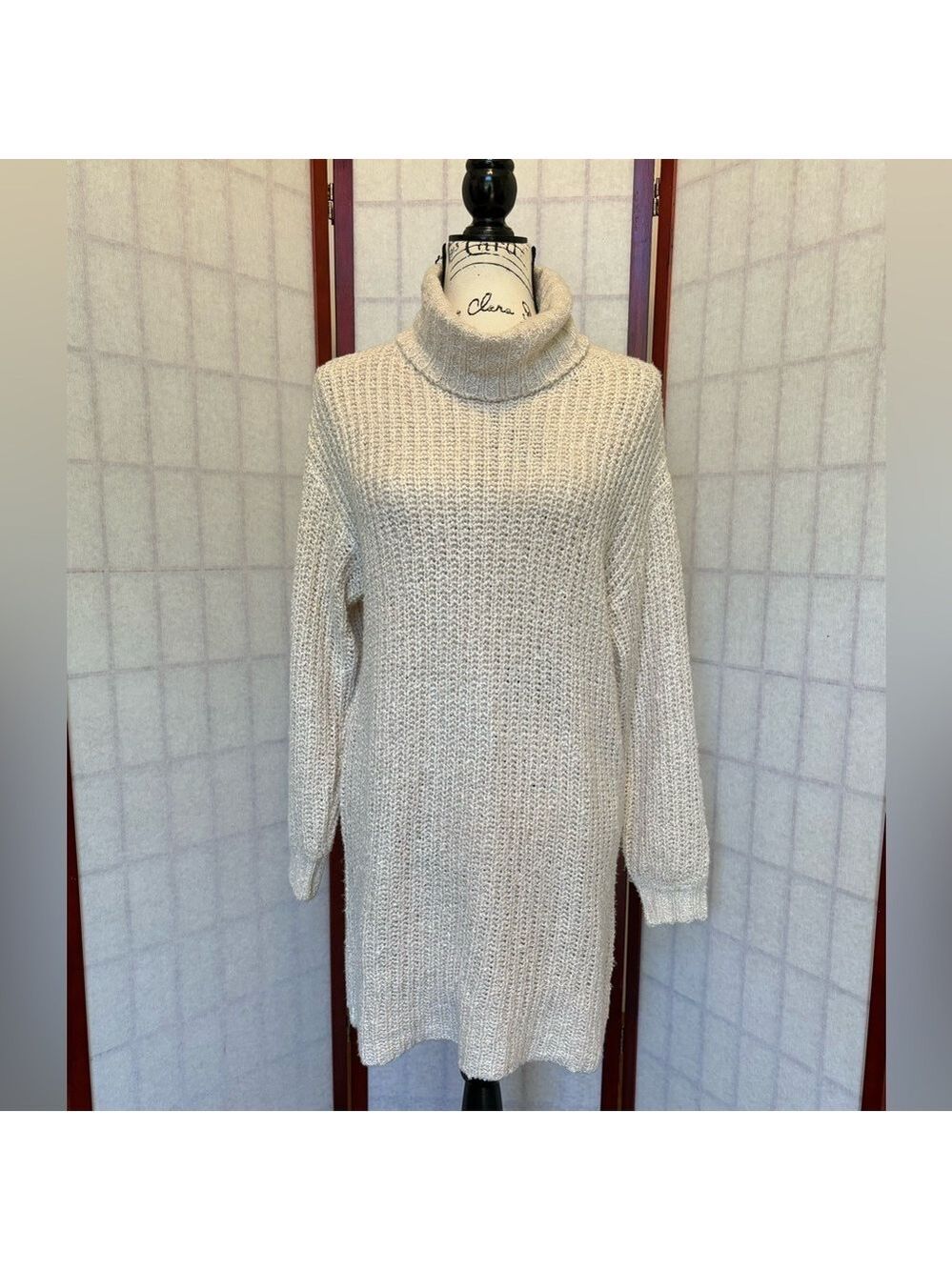 Beautiful Cowl Knit Tunic/Dress - EUC - Size XS